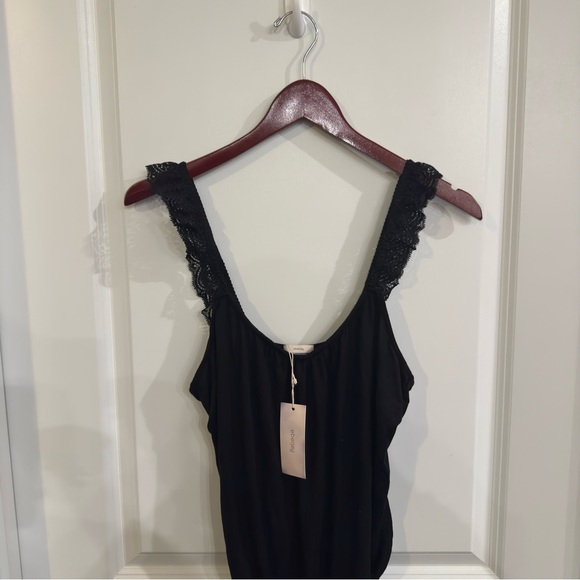 Eberjey Cecelia Enchanted Teddy PJ Pajamas in Black - Picture 4 of 9